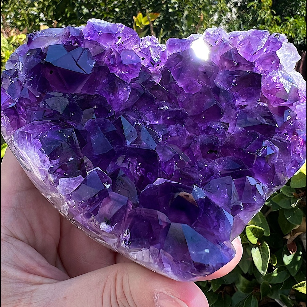 High Quality Amethyst Cluster Heart - Uruguay